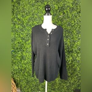 Nwt cozy Black aerie knit long sleeve oversizedd fit nwt